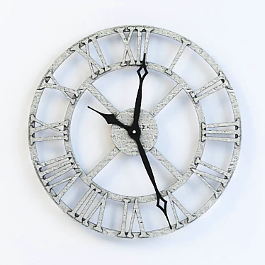 Title: Metal Wall Clock 3D model image 1 