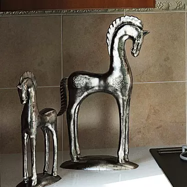 Graceful Equine Statue 3D model image 1 