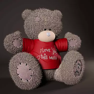 Adorable Plush Teddy Bear 3D model image 1 