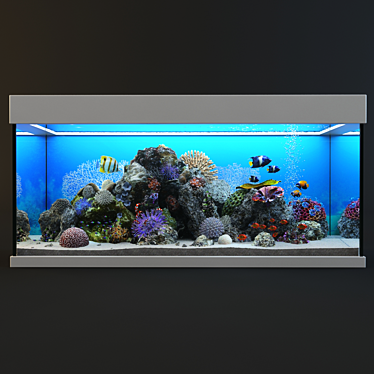 Ocean Bliss Glass Aquarium 3D model image 1 