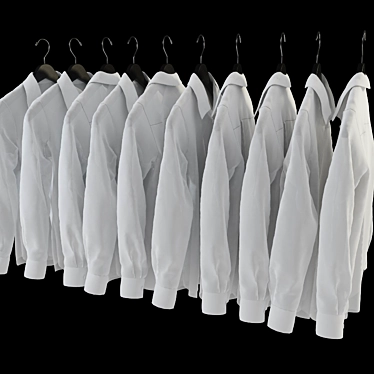 Classic White Shirt 3D model image 1 