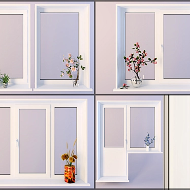 Versatile Plastic Window Designs for Every Home 3D model image 1 