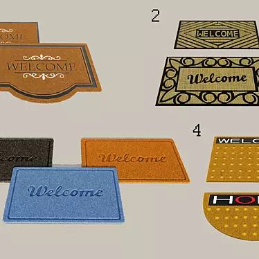 Welcome Holders: Stylish Entry Mats 3D model image 1 