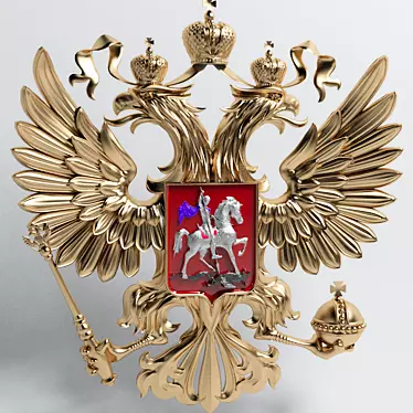 Russian Federation Coat of Arms 3D model image 1 