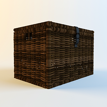Woven Laundry Basket 3D model image 1 