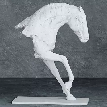 Sleek 3D Horse Sculpture 3D model image 1 
