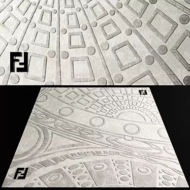 Luxury Fendi Carpet for Ultimate Elegance 3D model image 1 