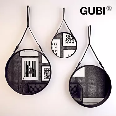 Glamorous Gubi Adnet Mirror 3D model image 1 