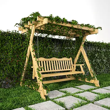 Versatile Swing for Garden and Wall 3D model image 1 