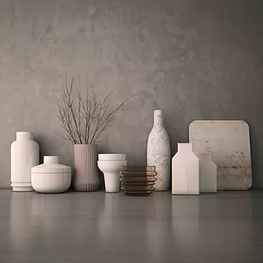 Elegant Vases Collection 3D model image 1 