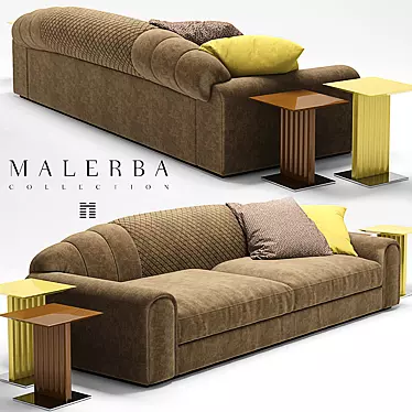 Elegant Malerba Sofa Set 3D model image 1 