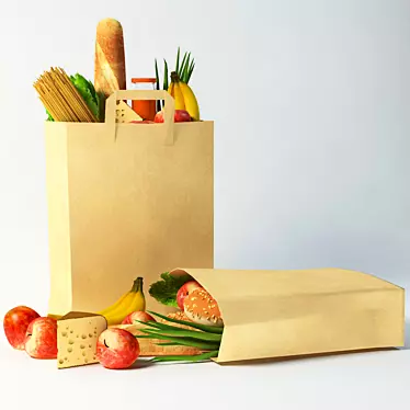 Essential Food Bundle 3D model image 1 