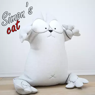 Saimon's Cat Plush Toy 3D model image 1 