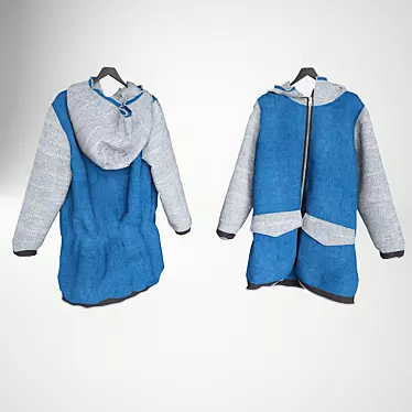 Title: Stylish Kids Jacket: Wardrobe Essential 3D model image 1 