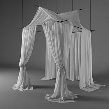 Bed Canopy: Stylish and Functional 3D model image 1 