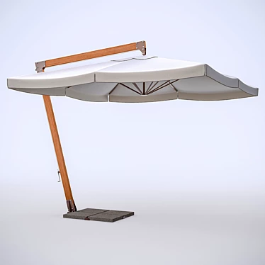 Shade Haven: 4x4m Umbrella 3D model image 1 