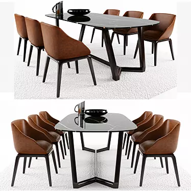 Sleek and Stylish Dining Table 3D model image 1 