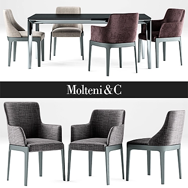Chelsea Chair Set: Stylish Table & Chair 3D model image 1 