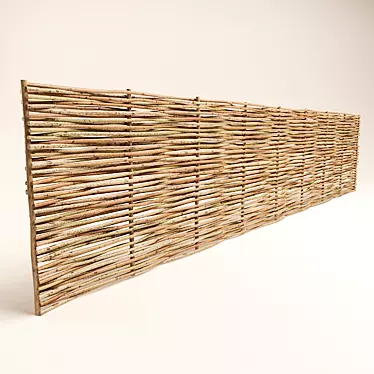 Woven Willow Fence | Decorative Panel 3D model image 1 