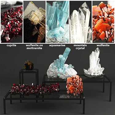  Crystal Marvel Set+Tables 3D model image 1 