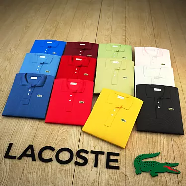 Lacoste T-Shirt: Iconic Logo, 12 Colors 3D model image 1 