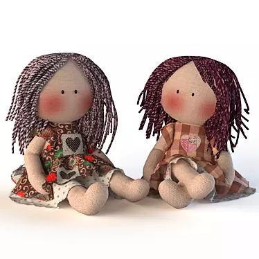 Textile Dolls: Handmade with Love! 3D model image 1 