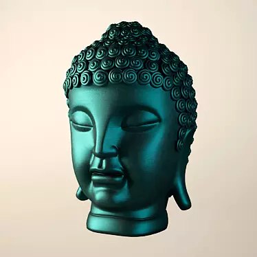  Serene Buddha Head Sculpture 3D model image 1 