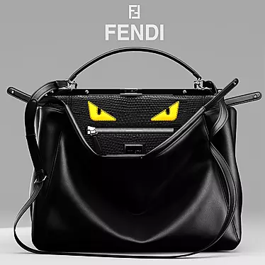 Elegant Fendi Peekaboo Bag 3D model image 1 