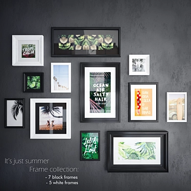 Tropical Frame Collection - 12 Gorgeous Frames for Summer Photos 3D model image 1 