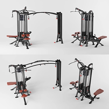 Panatta Jungle Machine: Ultimate Multifunctional Trainer 3D model image 1 