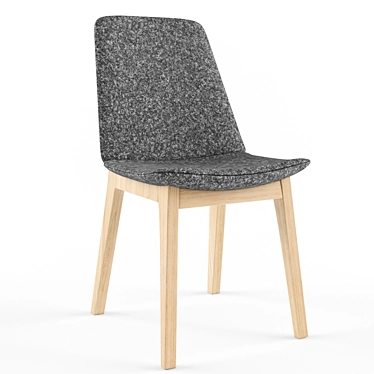 Modern Elegance: Eiffel Wood Chair 3D model image 1 