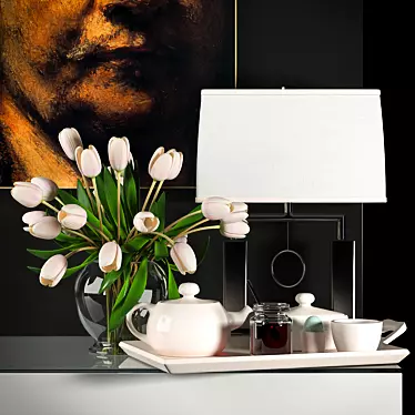 Elegant Bloom Vase Collection 3D model image 1 