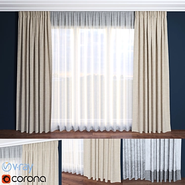 Contemporary Style Blind 3D model image 1 