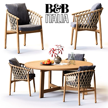 Italian B&B Italia GINESTRA Dining Table 3D model image 1 