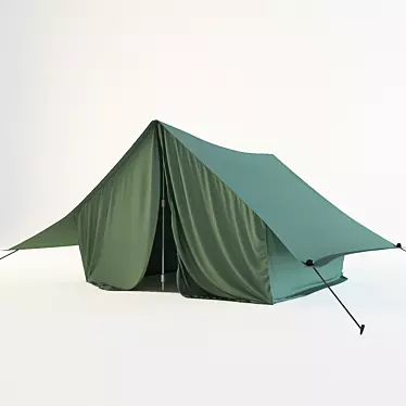 Marvelous Designer Modeled Tent 3D model image 1 
