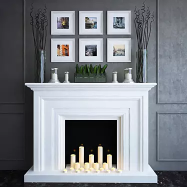 Classic Style Decorative Fireplace 3D model image 1 