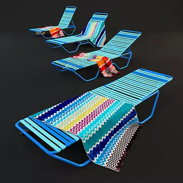 SunLounger: Ultimate Beach Comfort 3D model image 1 