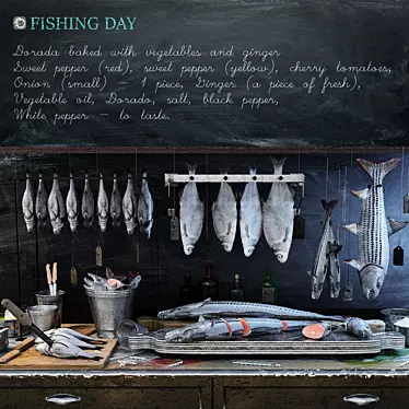 Fishing Feast: Seafood Prep Kit 3D model image 1 