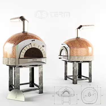 Firewood Pizza Oven: AS TERM D100K 3D model image 1 