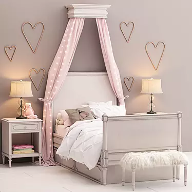 Bellina Bedroom Set: Elegant and Timeless 3D model image 1 