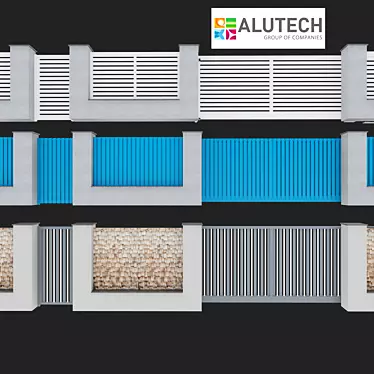 Alutech Comfort Gate with Nice Robus Automated System 3D model image 1 