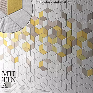 Textile-Inspired Tile Collection: Tex by Raw Edges 3D model image 1 