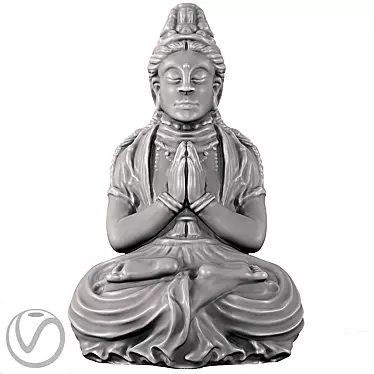 Tranquil Buddha Meditation Statue 3D model image 1 