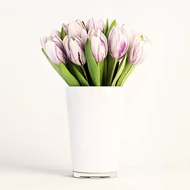 Glam Tulip Bouquet 3D model image 1 