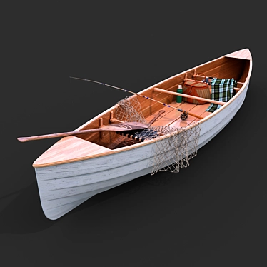 Anglers' Dream: Versatile Fishing Boat 3D model image 1 