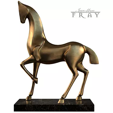 Elegant Equestrian Art Décor 3D model image 1 