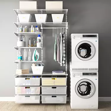 ELECTROLUX Laundry: Washing & Drying Machine Combo 3D model image 1 