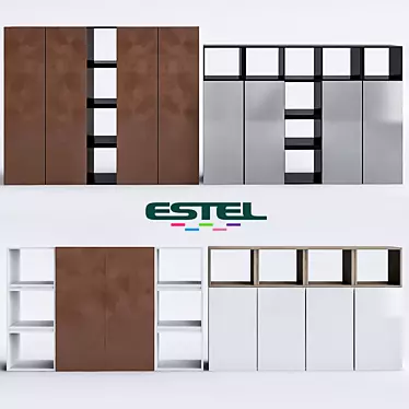 Estel Modular Office Storage 3D model image 1 