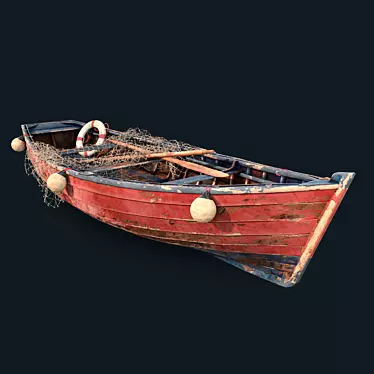 Vintage Fishing Boat 3D model image 1 