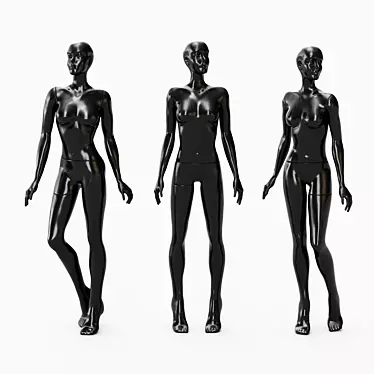 Glossy Detachable Women's Mannequin 3D model image 1 